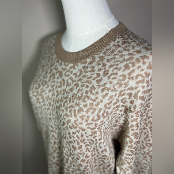 Splendid Knit Brown Leopard Pullover Sweater size Large - Picture 6 of 8